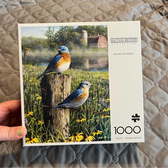Hautman Brothers Collection 1000 Piece Jigsaw Puzzle Prairie Bluebirds